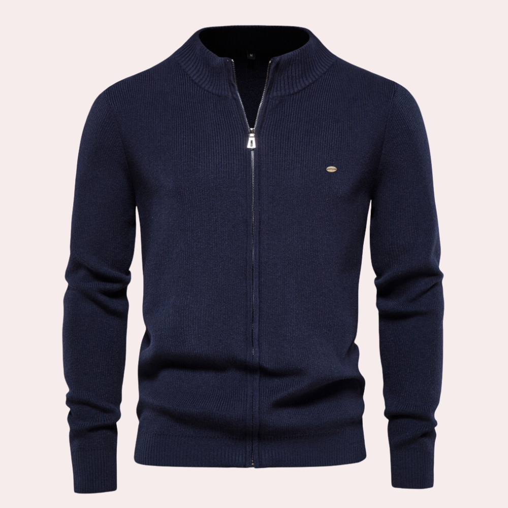 Casual gebreide heren zip trui