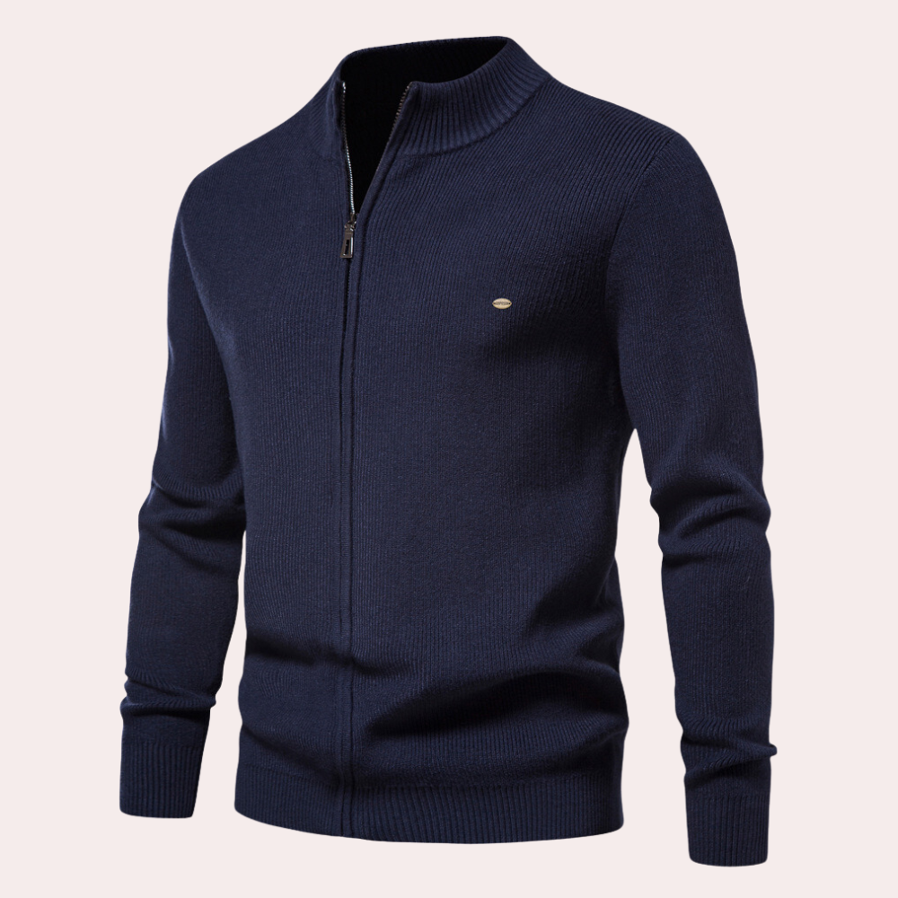 Casual gebreide heren zip trui