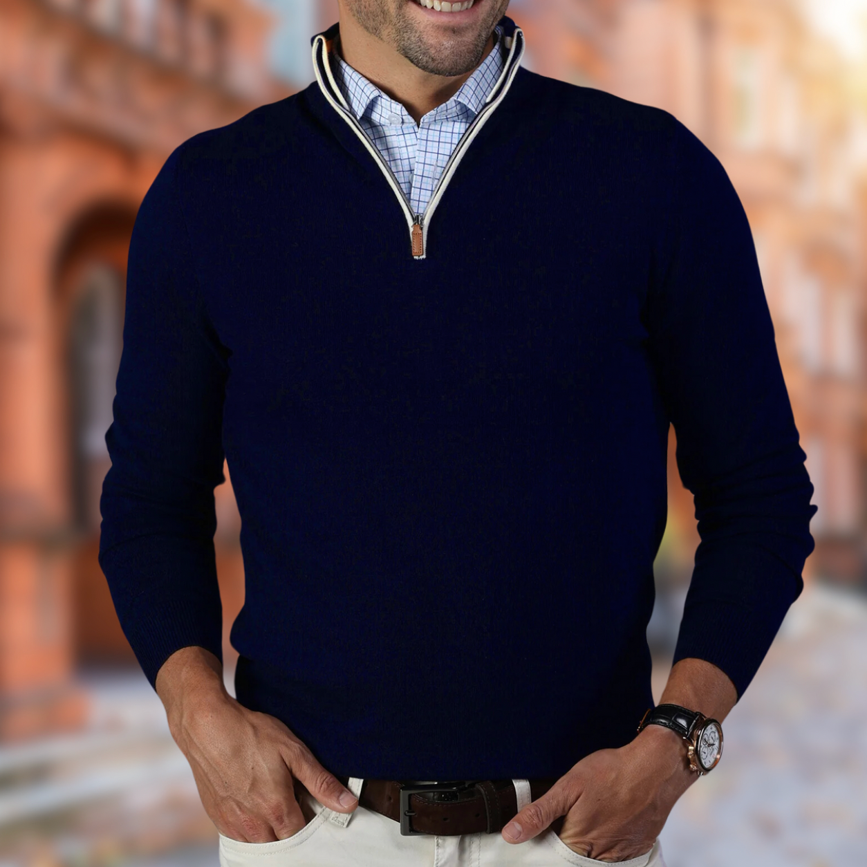 Frederick - Quarter Zip Sweater